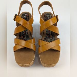 B.O.C. Schirra Sandal Espadrilles Wedge Heel Women's Size 11 Brown/Mustard Shoes